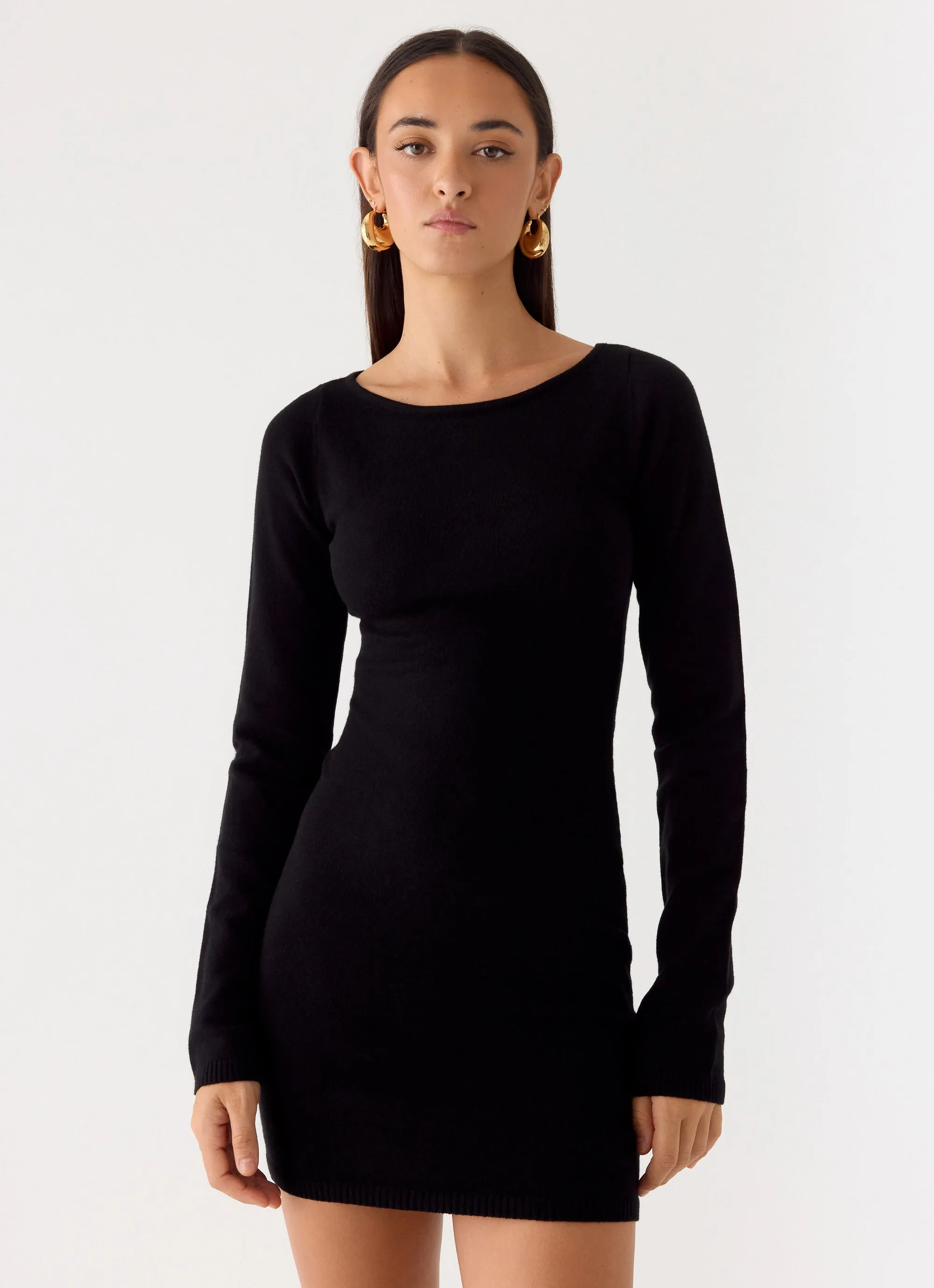 Soft Vision Knit Mini Dress - Black sold by Peppermayo product image thumbnail 5