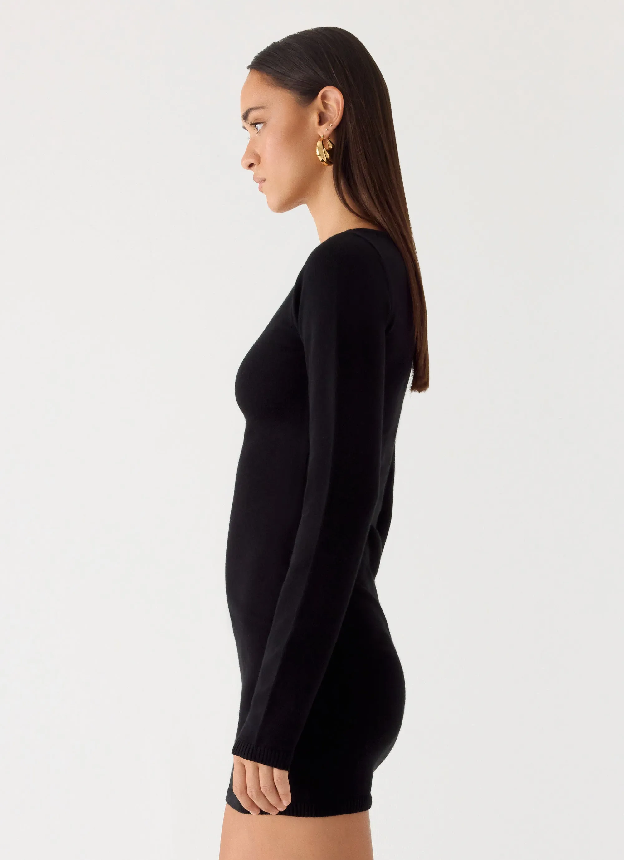 Soft Vision Knit Mini Dress - Black sold by Peppermayo product image thumbnail 3