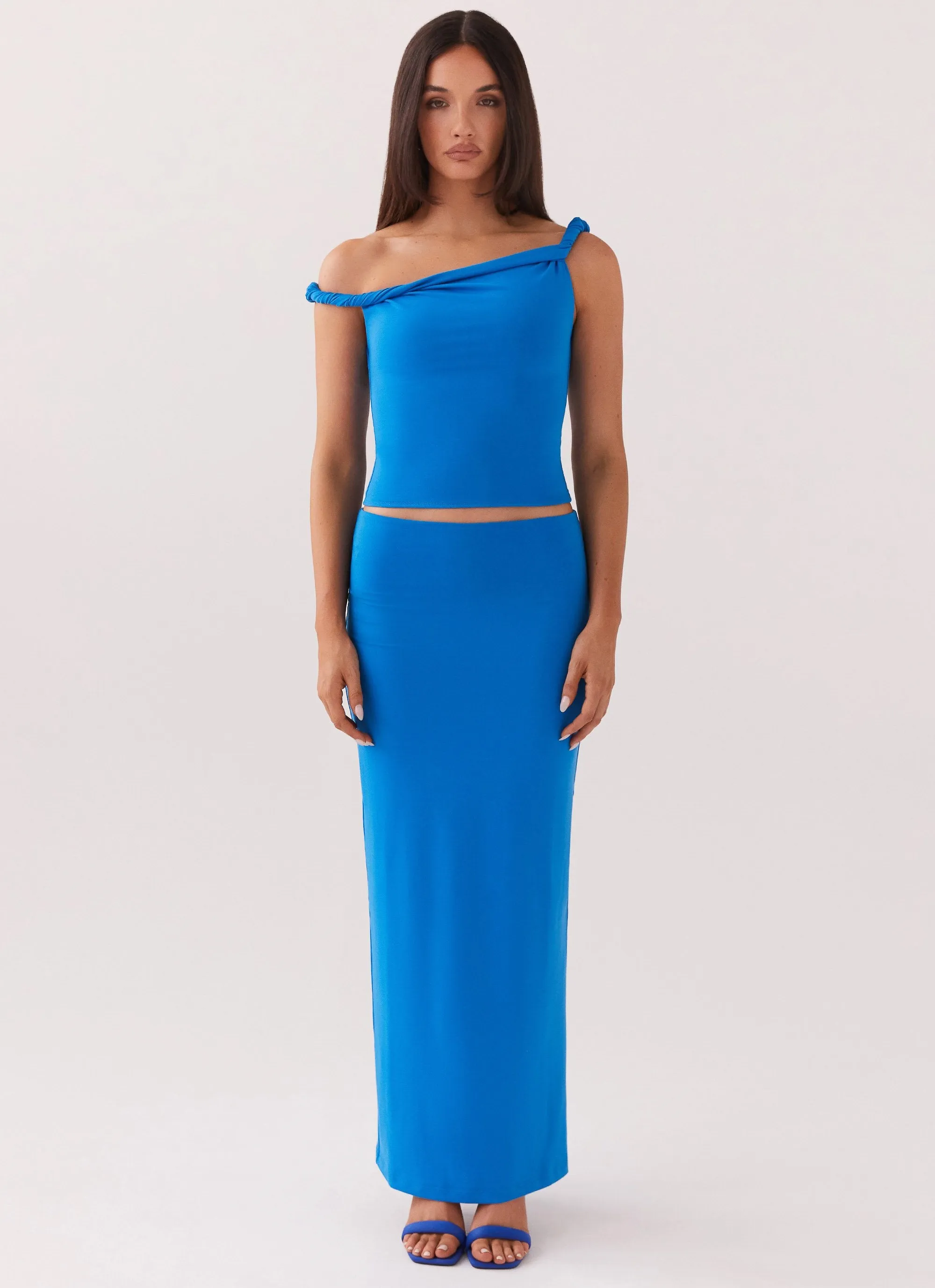 Solace Soul Twist Shoulder Top - Cobalt sold by Peppermayo product image thumbnail 2