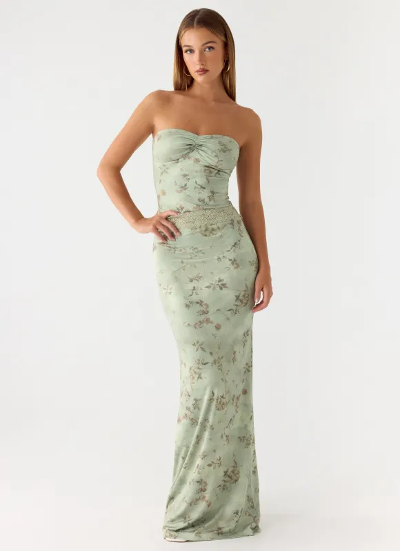 Come Through Maxi Dress - Wispy Fern sold by Peppermayo