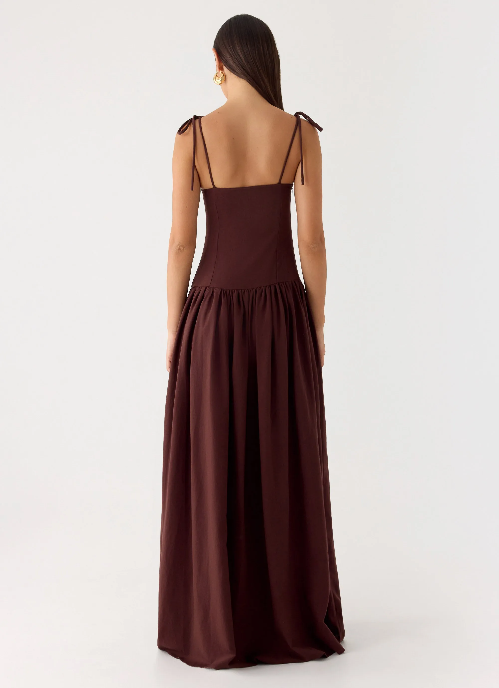Giovanna Linen Maxi Dress - Chocolate Drizzle sold by Peppermayo product image thumbnail 4