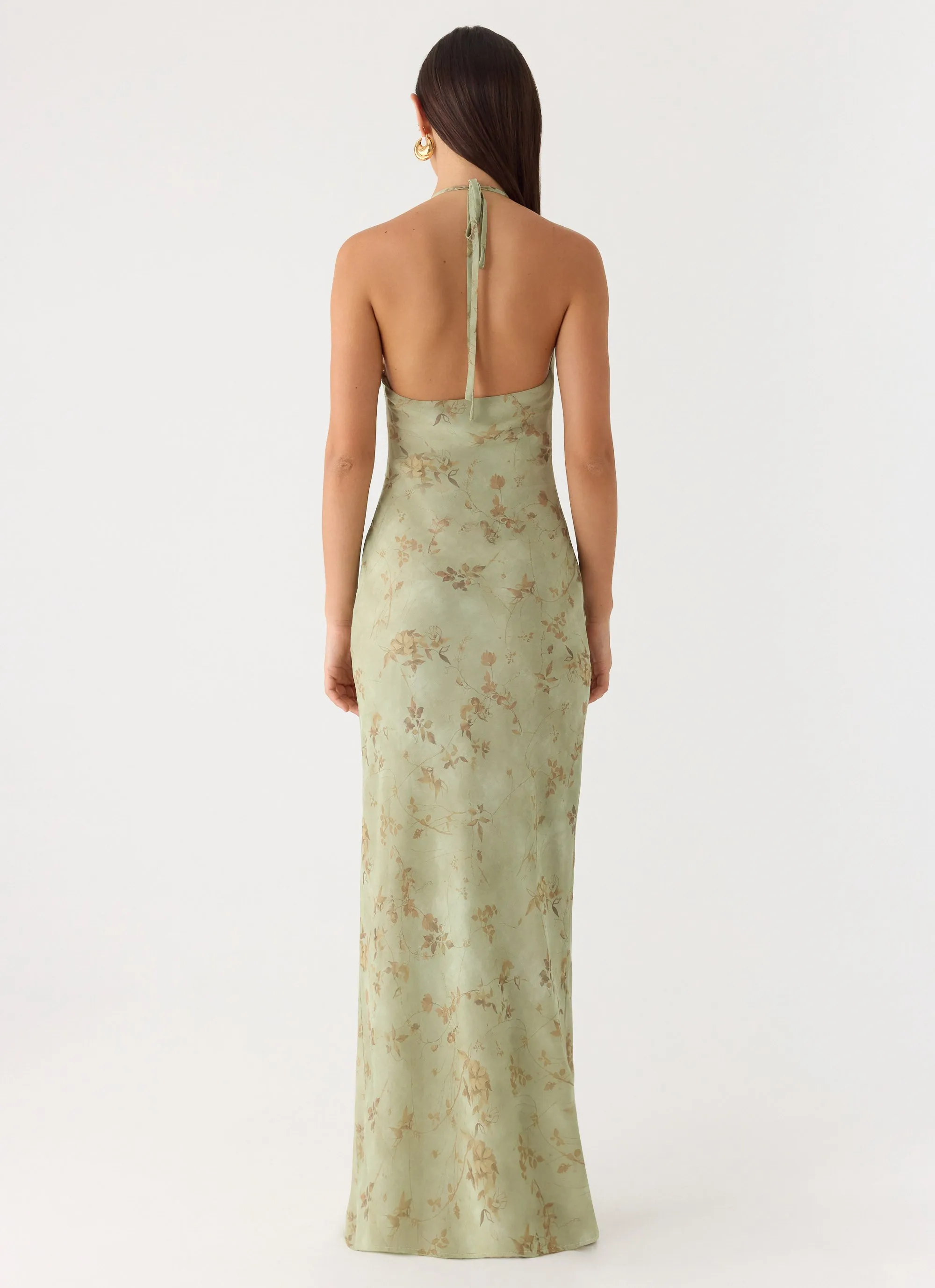 Ultra Quiet Halter Maxi Dress - Wispy Fern sold by Peppermayo product image thumbnail 3