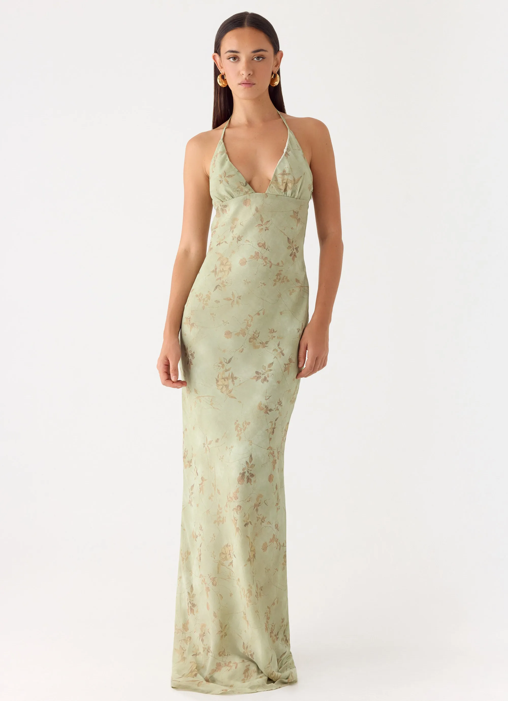 Ultra Quiet Halter Maxi Dress - Wispy Fern sold by Peppermayo product image thumbnail 4