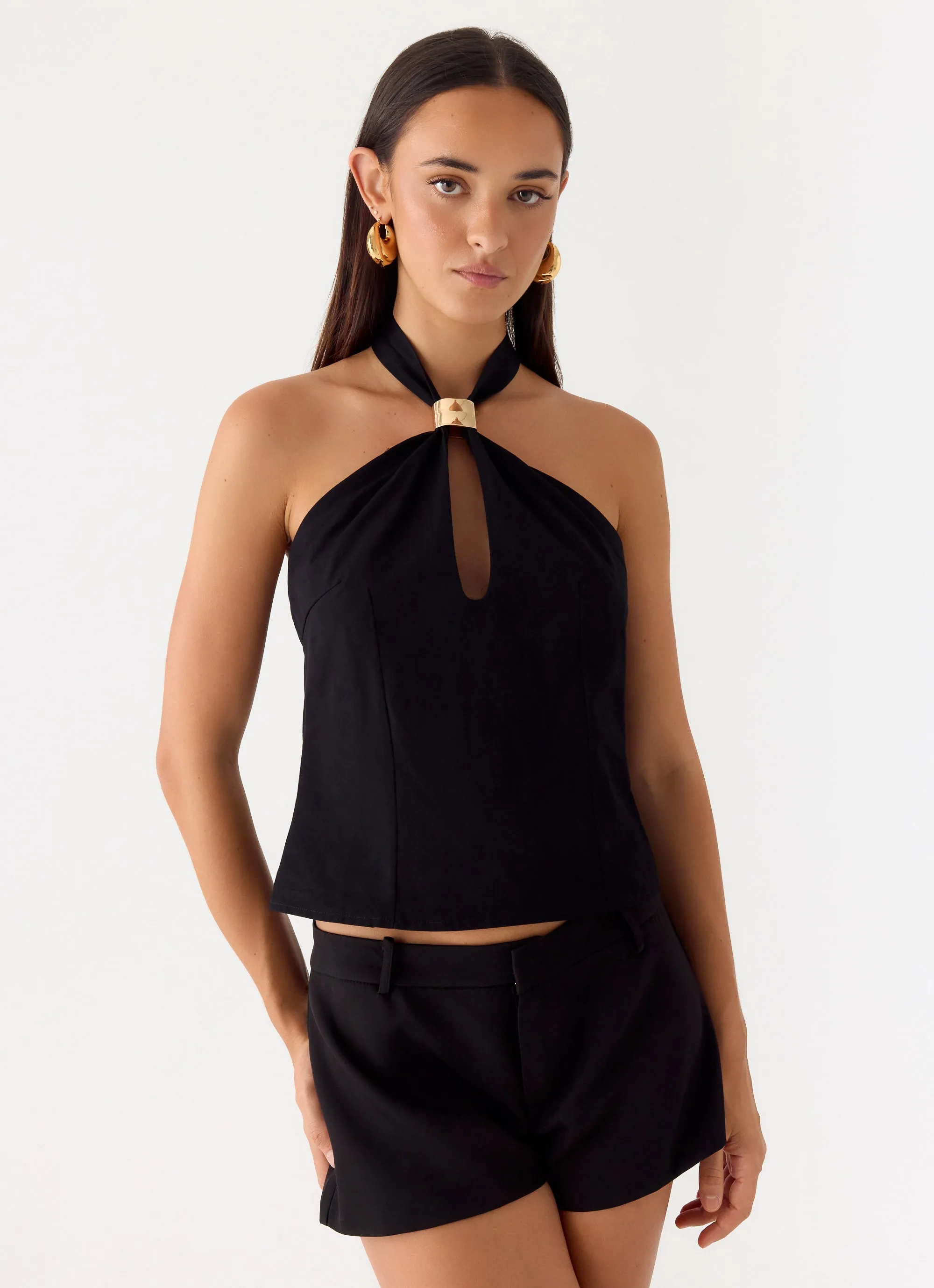 Odetta Halter Top - Black sold by Peppermayo product image thumbnail 5