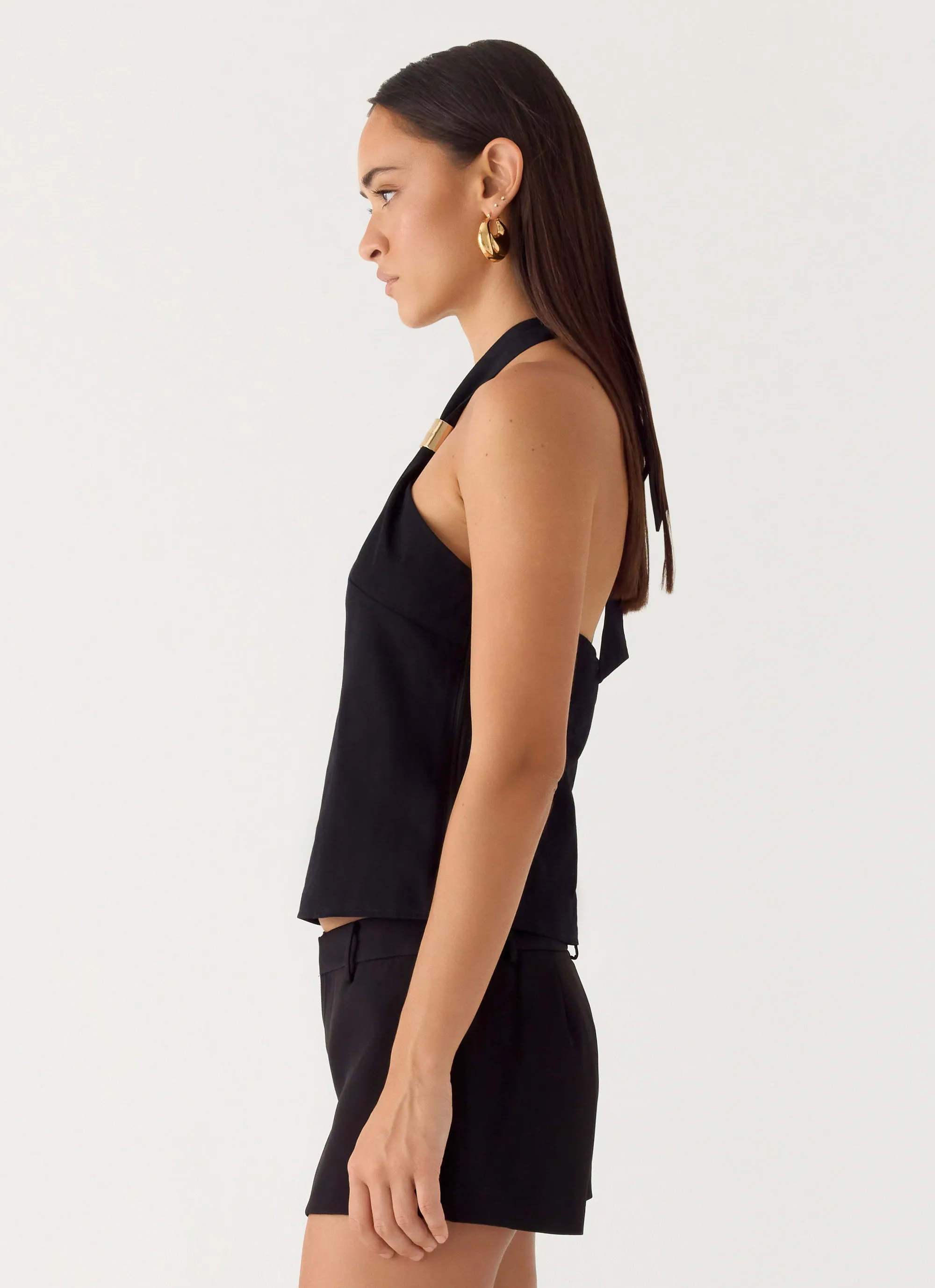 Odetta Halter Top - Black sold by Peppermayo product image thumbnail 3