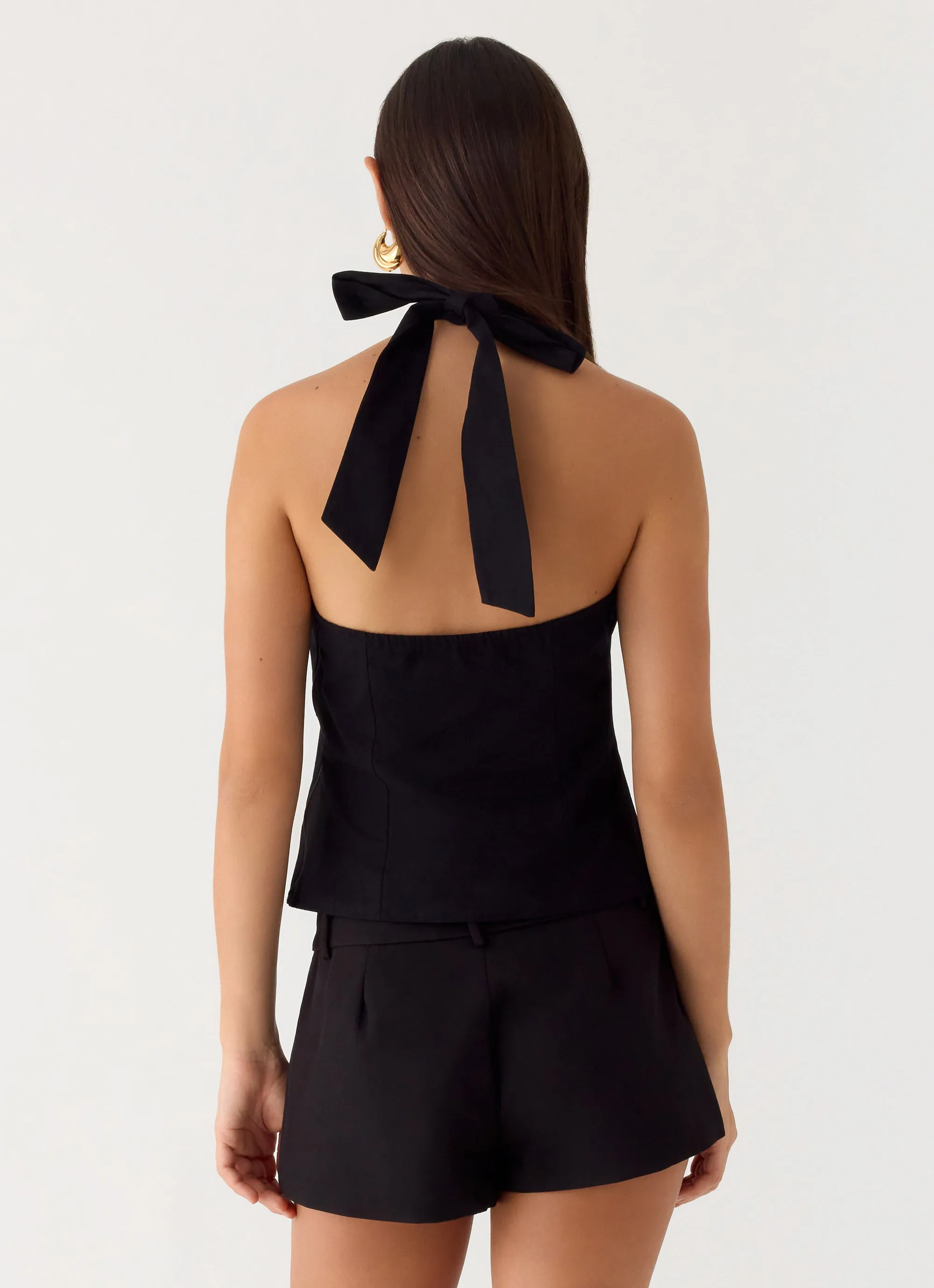 Odetta Halter Top - Black sold by Peppermayo product image thumbnail 4