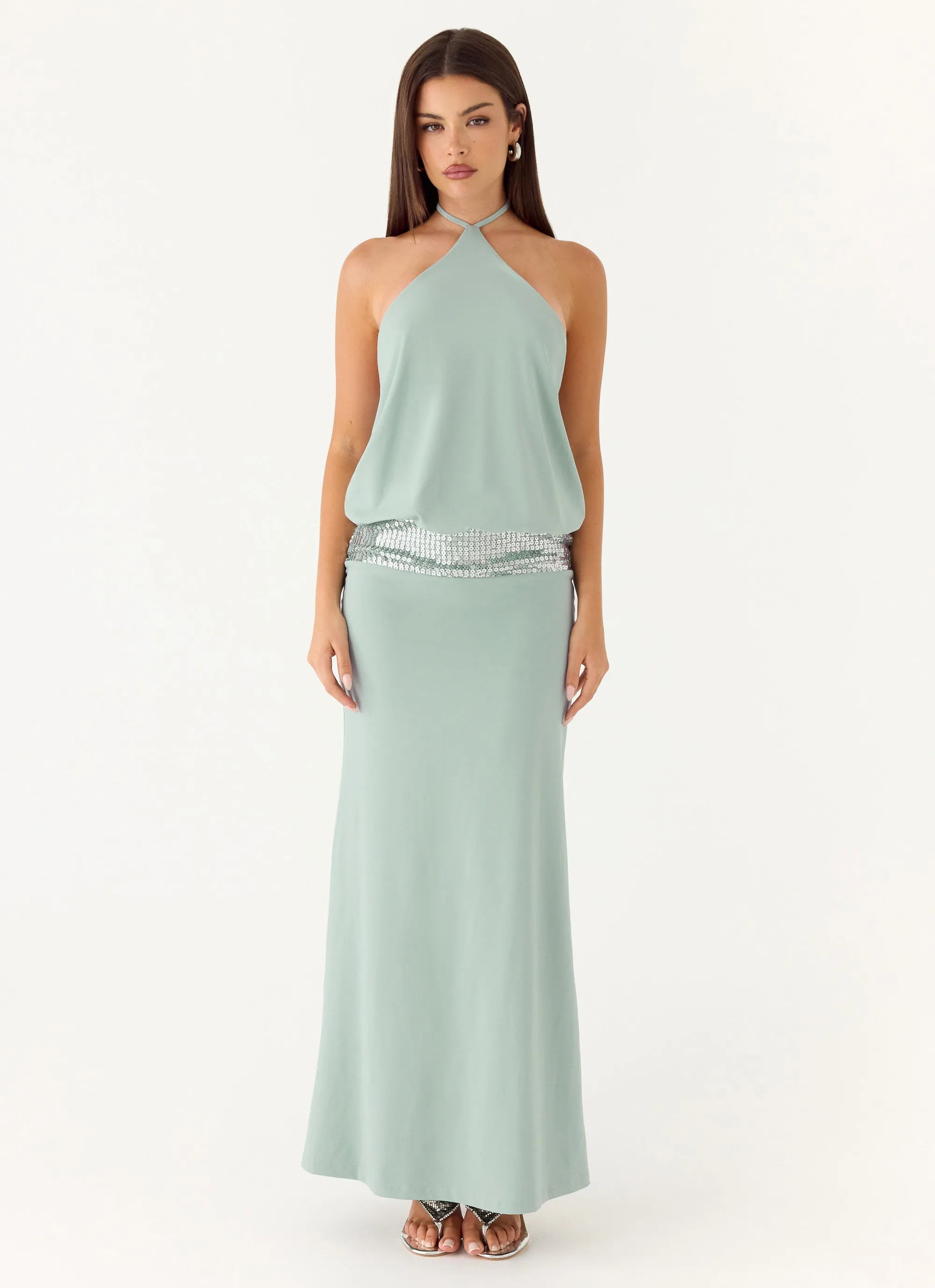 Marcie Halter Maxi Dress - Mint sold by Peppermayo product image thumbnail 2