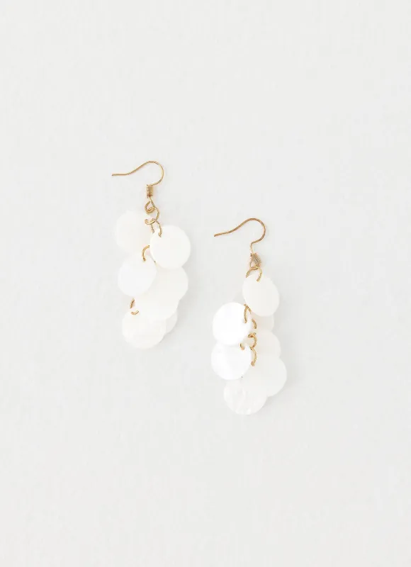 Cascade Earrings - Ivory sold by Peppermayo