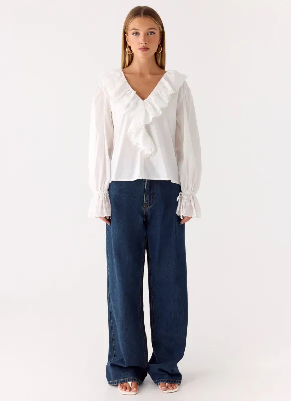 Verrin Cotton Blouse - White sold by Peppermayo