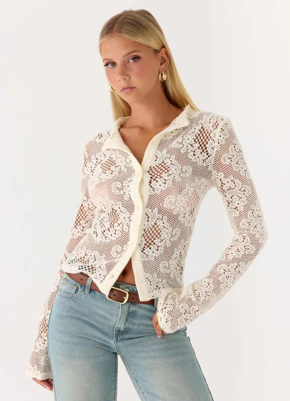 Orellia Long Sleeve Top - Ivory made by Peppermayo