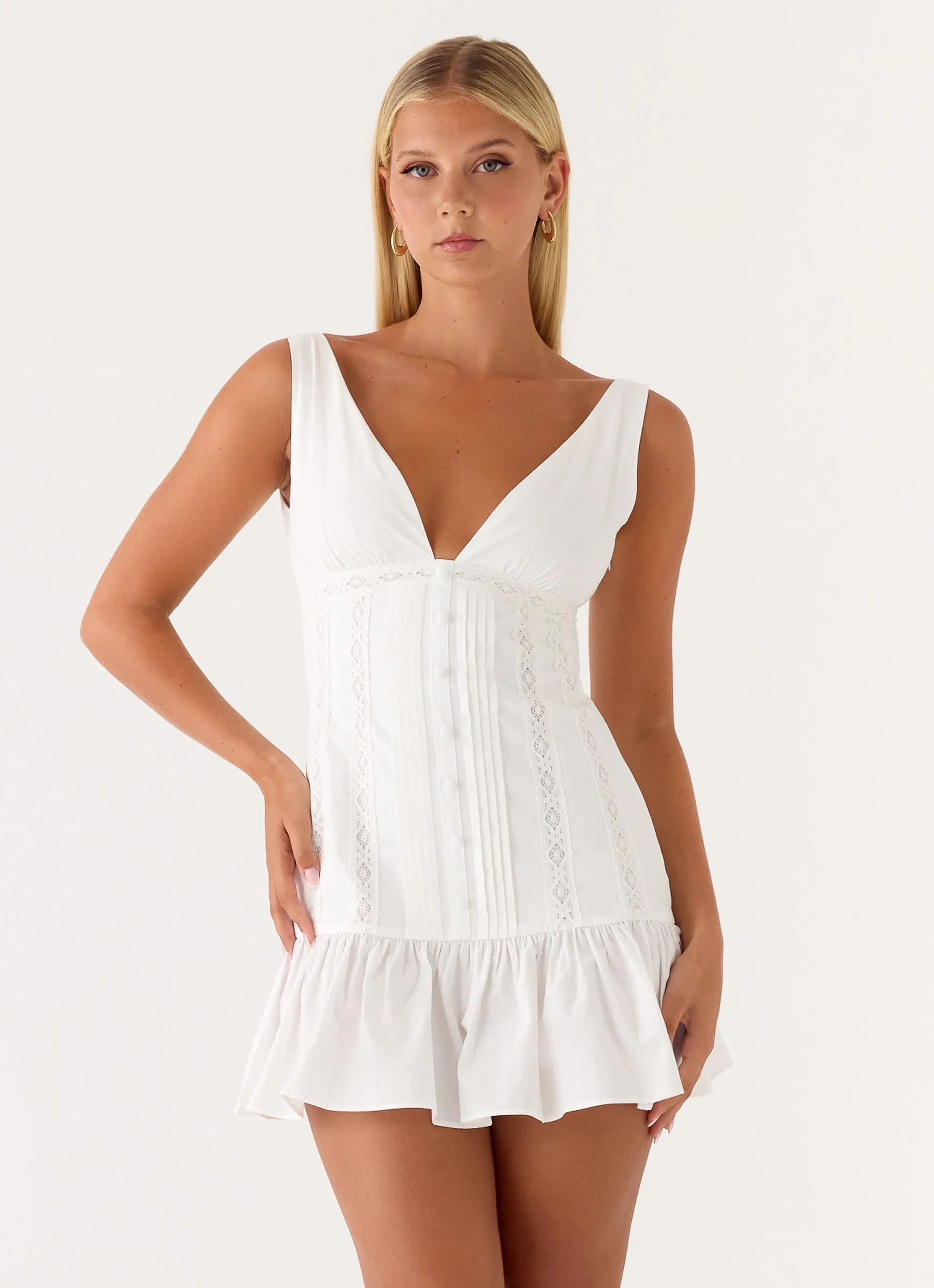 Gretel Mini Dress - White sold by Peppermayo product image thumbnail 3