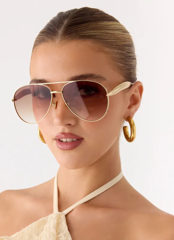 Phase Out Sunglasses - Brown made by Peppermayo