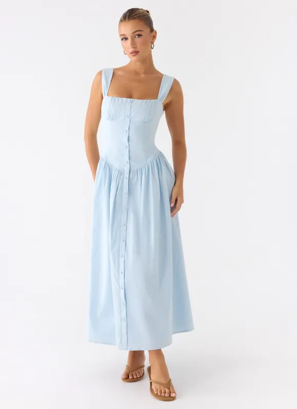Emmalina Midi Dress - Blue sold by Peppermayo