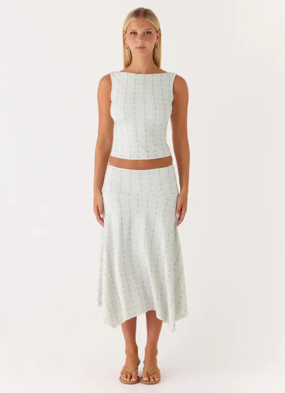 Katta Midi Skirt - Vintage Stripe made by Peppermayo