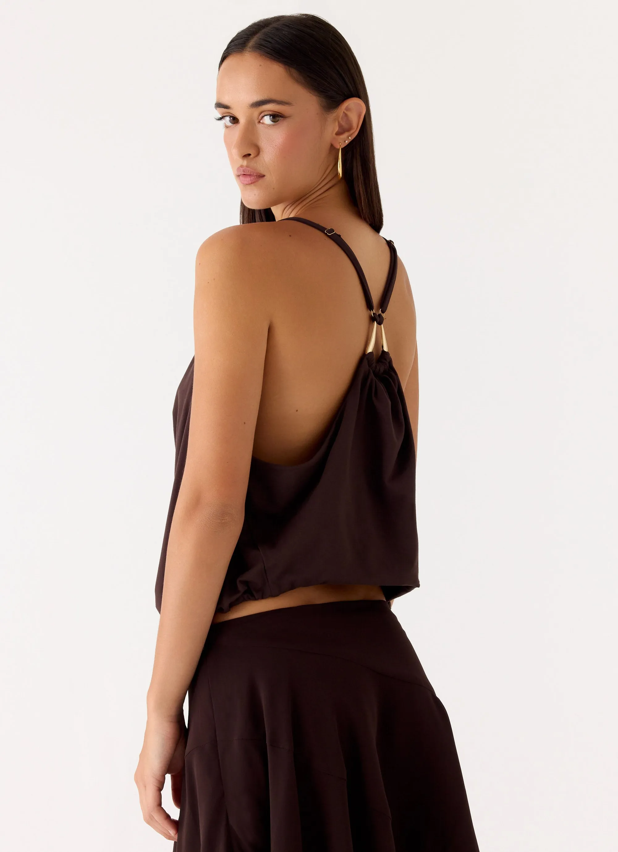 Yaz Top - Chocolate Plum sold by Peppermayo