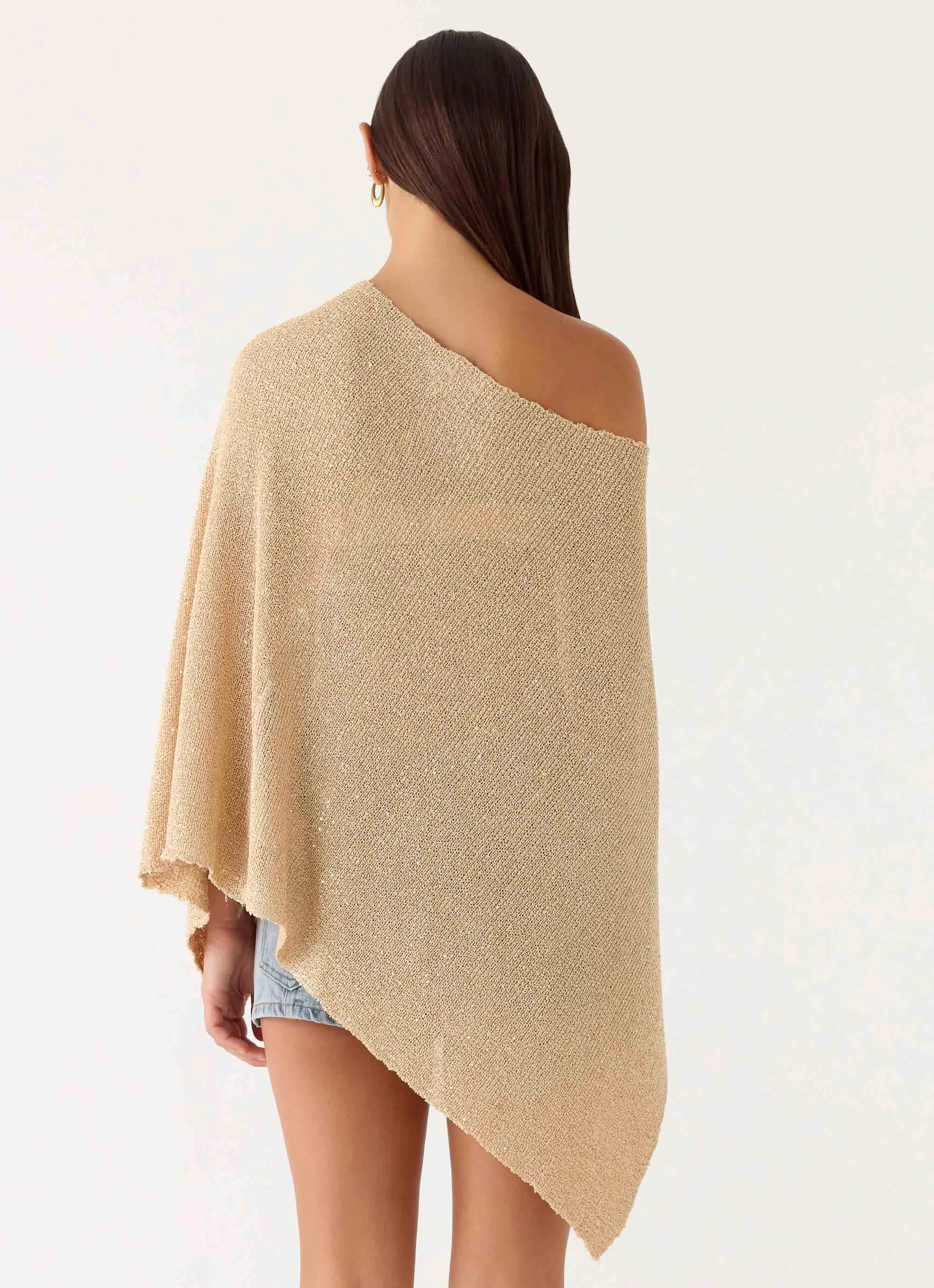 Zaire Infinity Multiway Knit Cape - Shimmer Gold sold by Peppermayo product image thumbnail 3