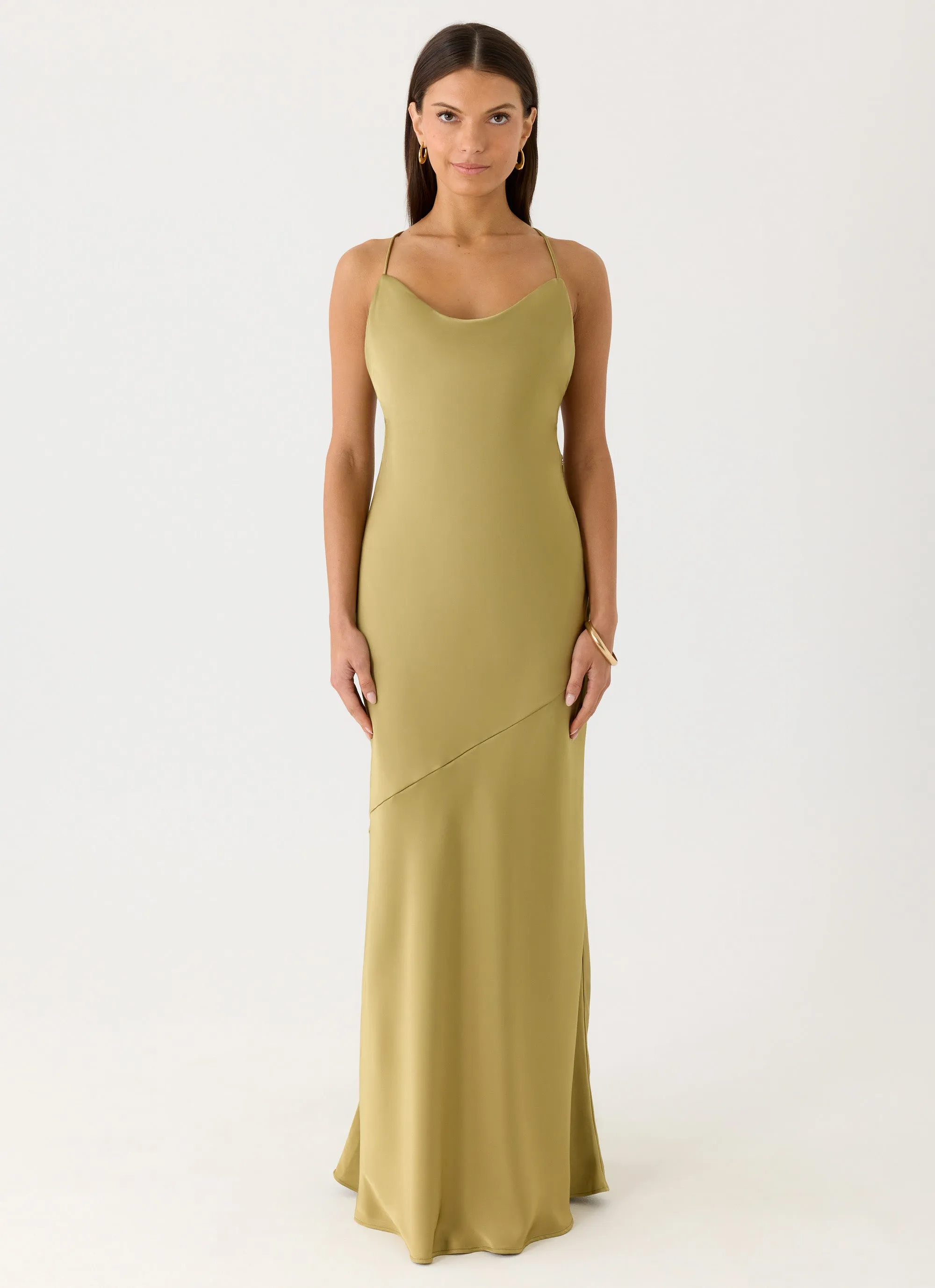 Darius Maxi Dress - Green Olive sold by Peppermayo product image thumbnail 4
