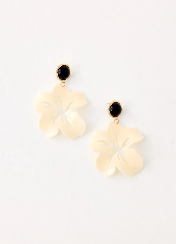 Chasing Heat Earrings - Ivory sold by Peppermayo