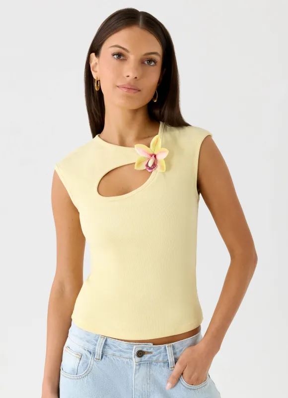 Luxie Top - Yellow sold by Peppermayo