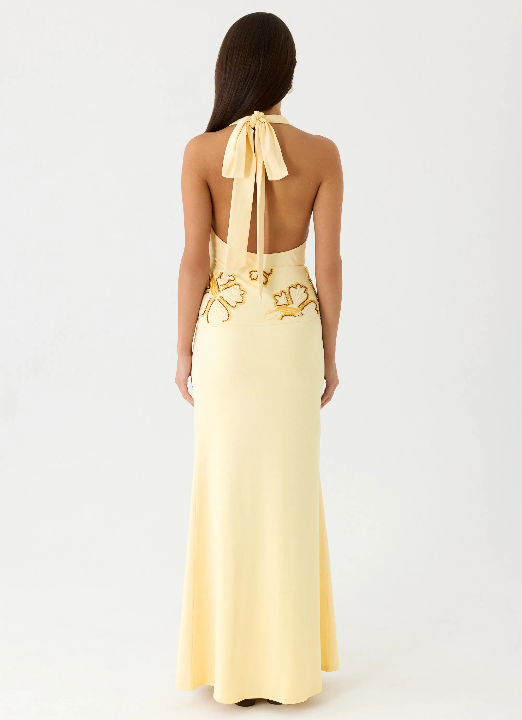 Sandrine Beaded Maxi Dress - Yellow sold by Peppermayo product image thumbnail 2