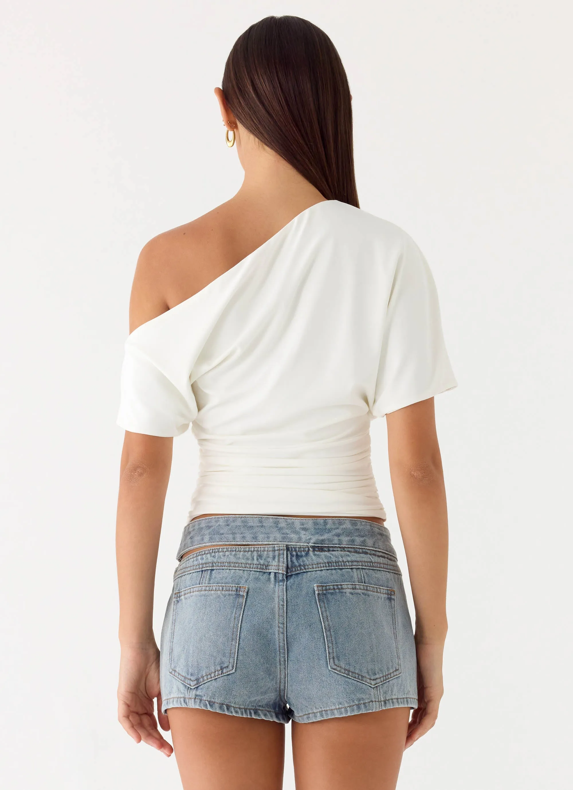 Janni Off Shoulder Top - White sold by Peppermayo product image thumbnail 2