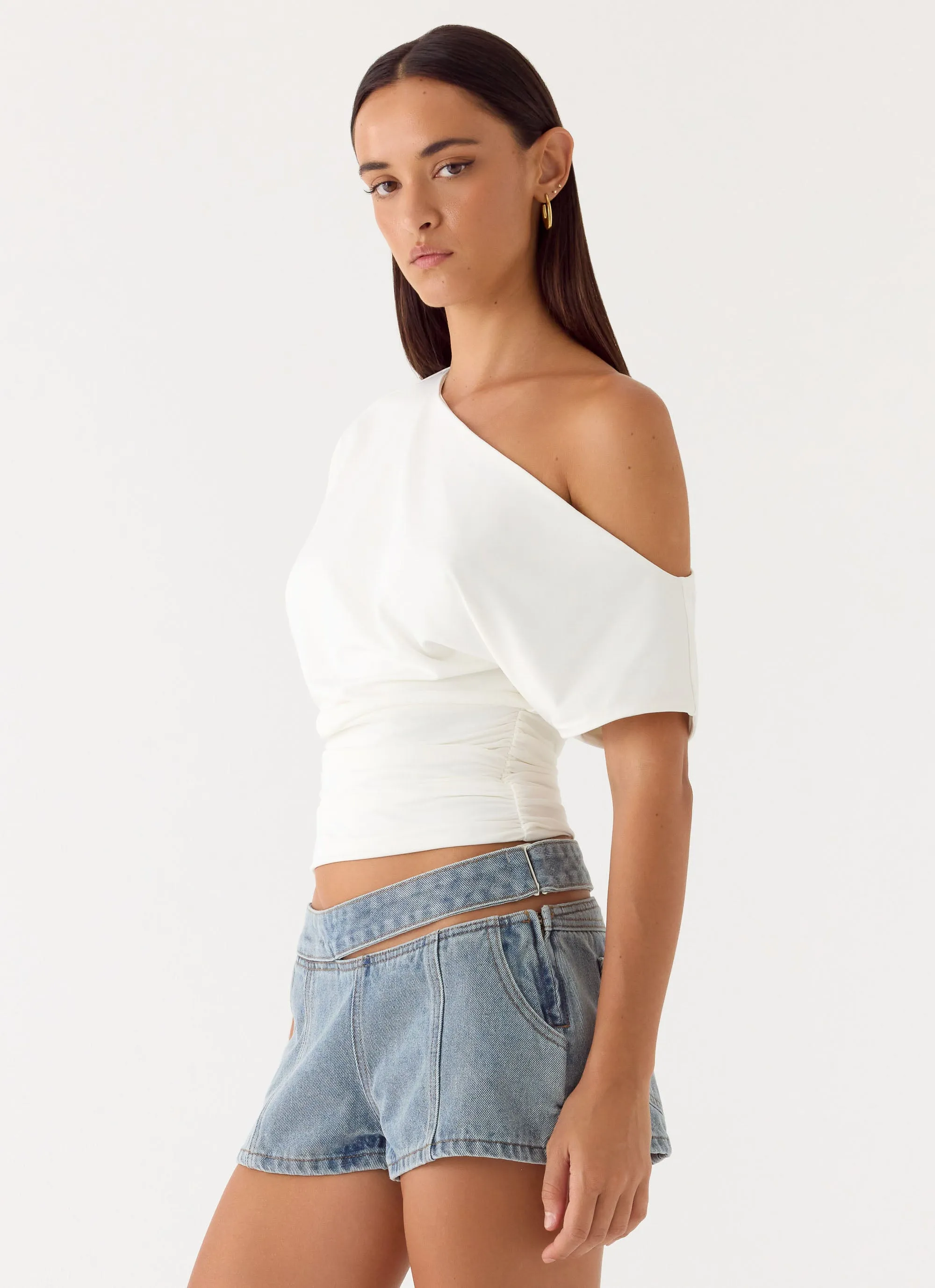 Janni Off Shoulder Top - White sold by Peppermayo product image thumbnail 3