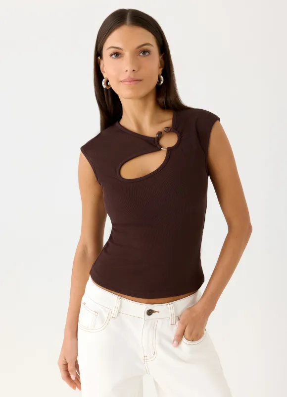 Mirabella Top - Chocolate Torte sold by Peppermayo