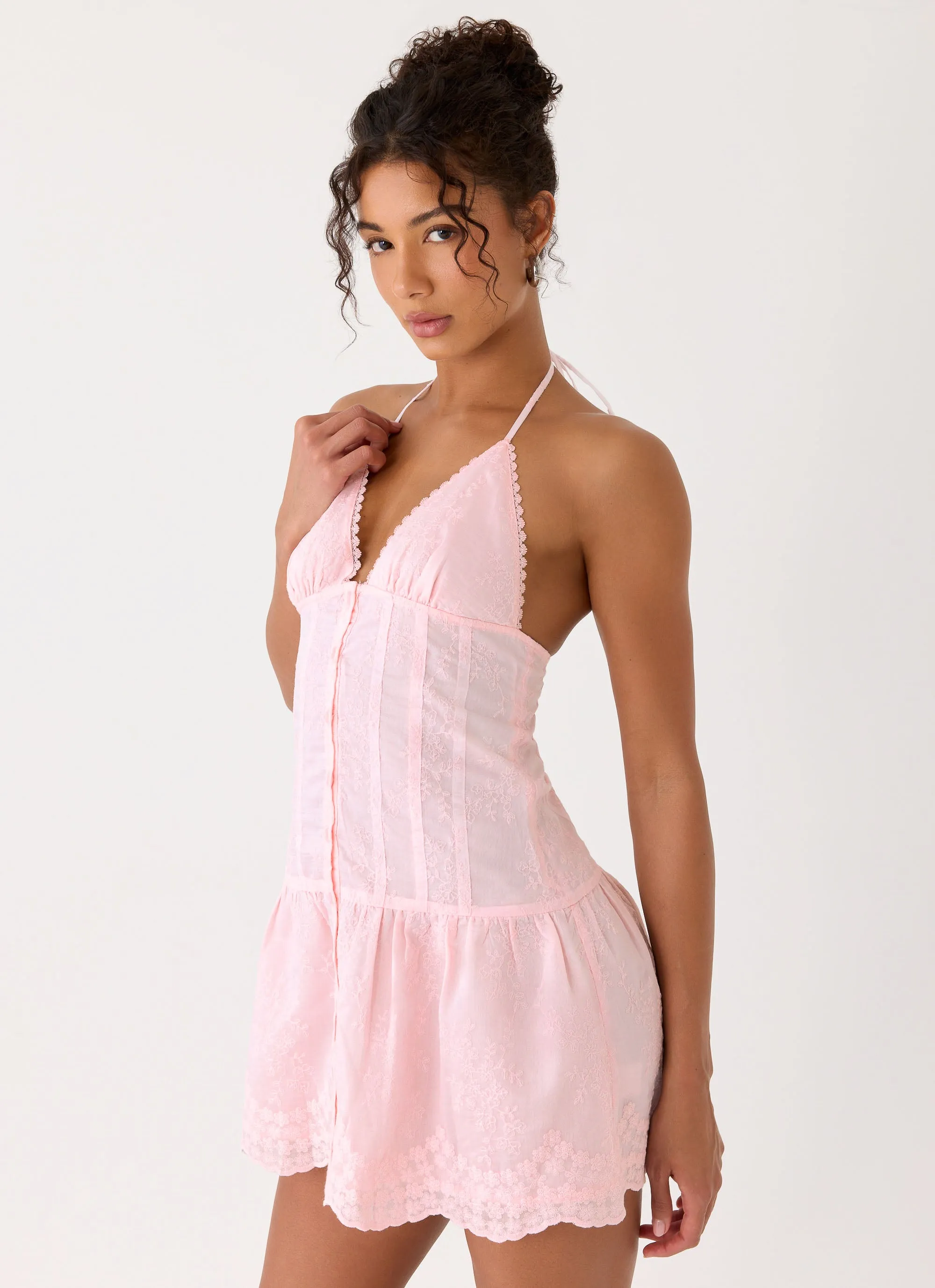 Non Stop Halter Mini Dress - Pink sold by Peppermayo product image thumbnail 5