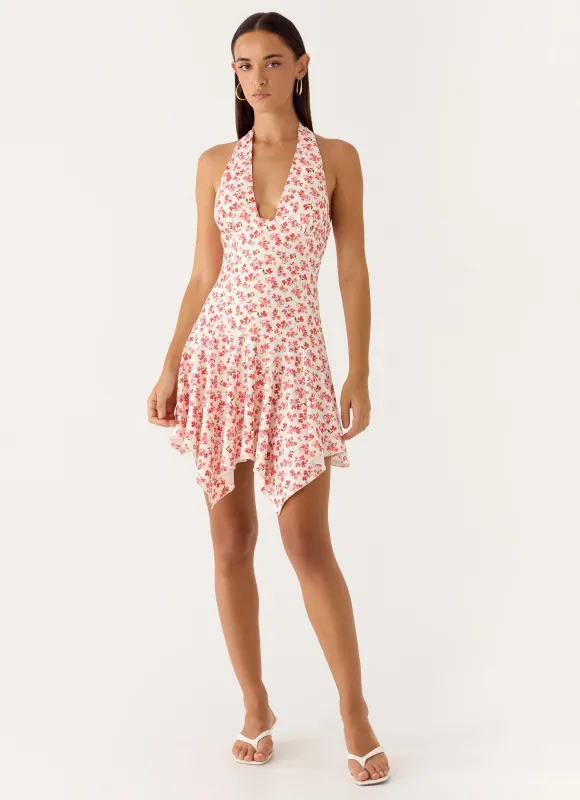 Khrysta Mini Dress - Porcelain Rose sold by Peppermayo