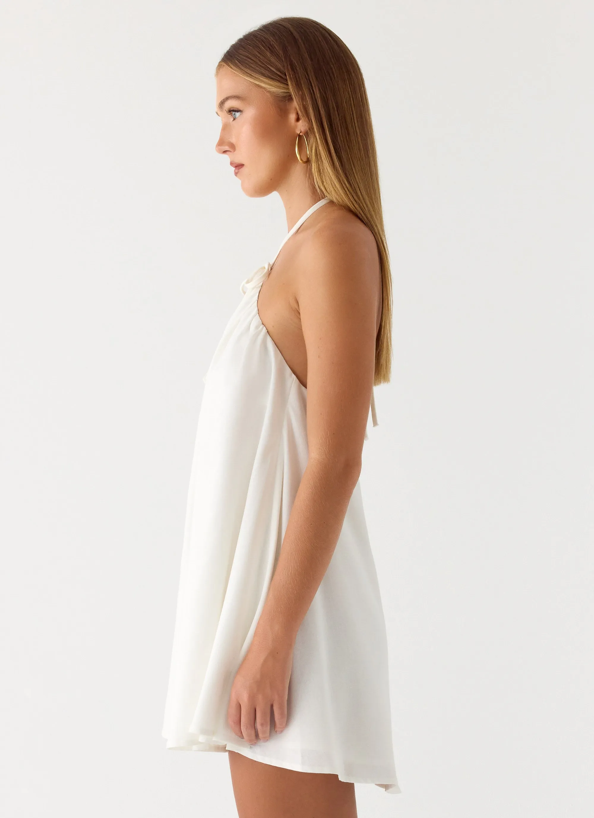 Soft Breeze Linen Mini Dress - White sold by Peppermayo product image thumbnail 2