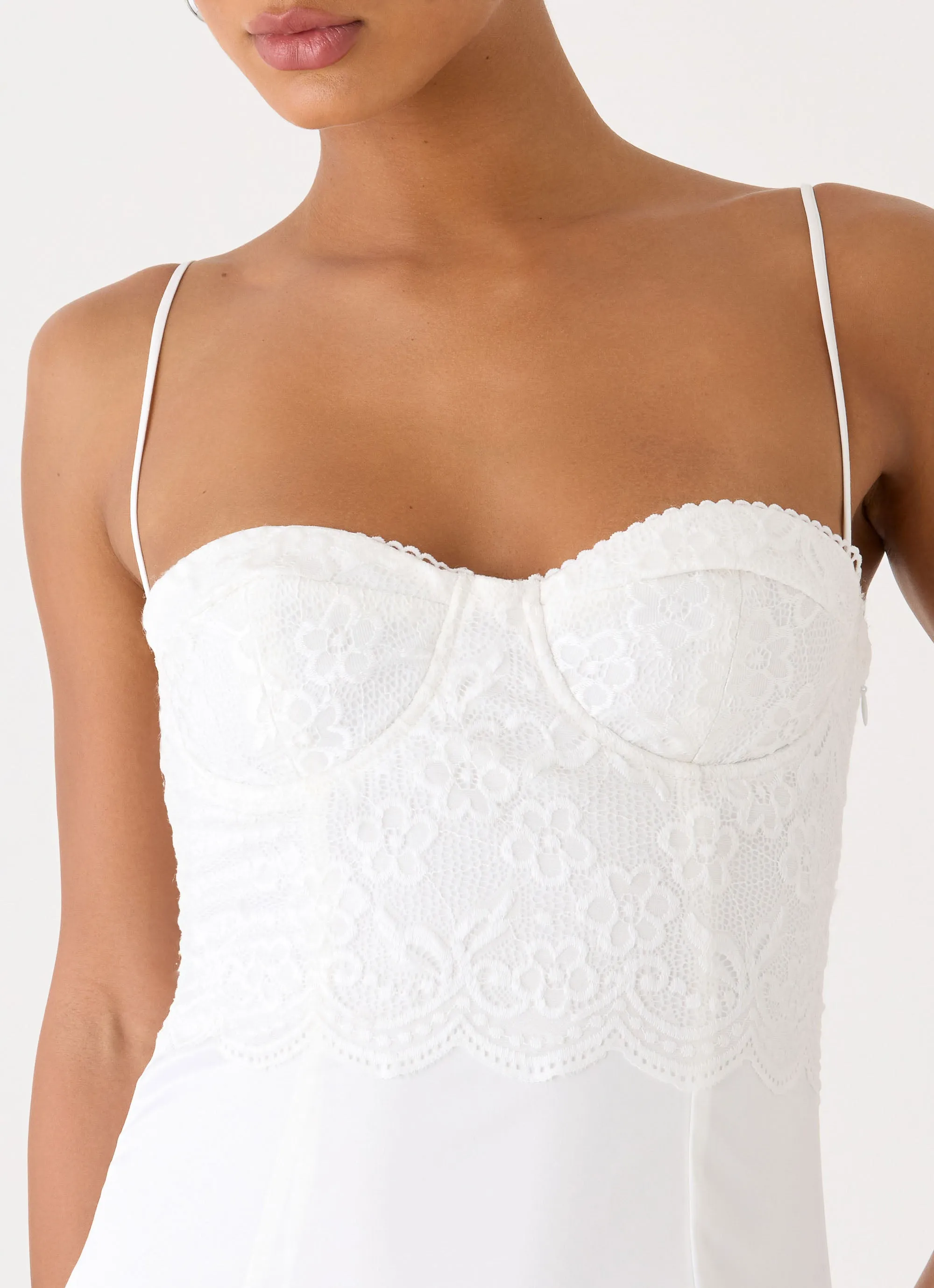 Aloura Lace Mini Dress - White sold by Peppermayo product image thumbnail 5
