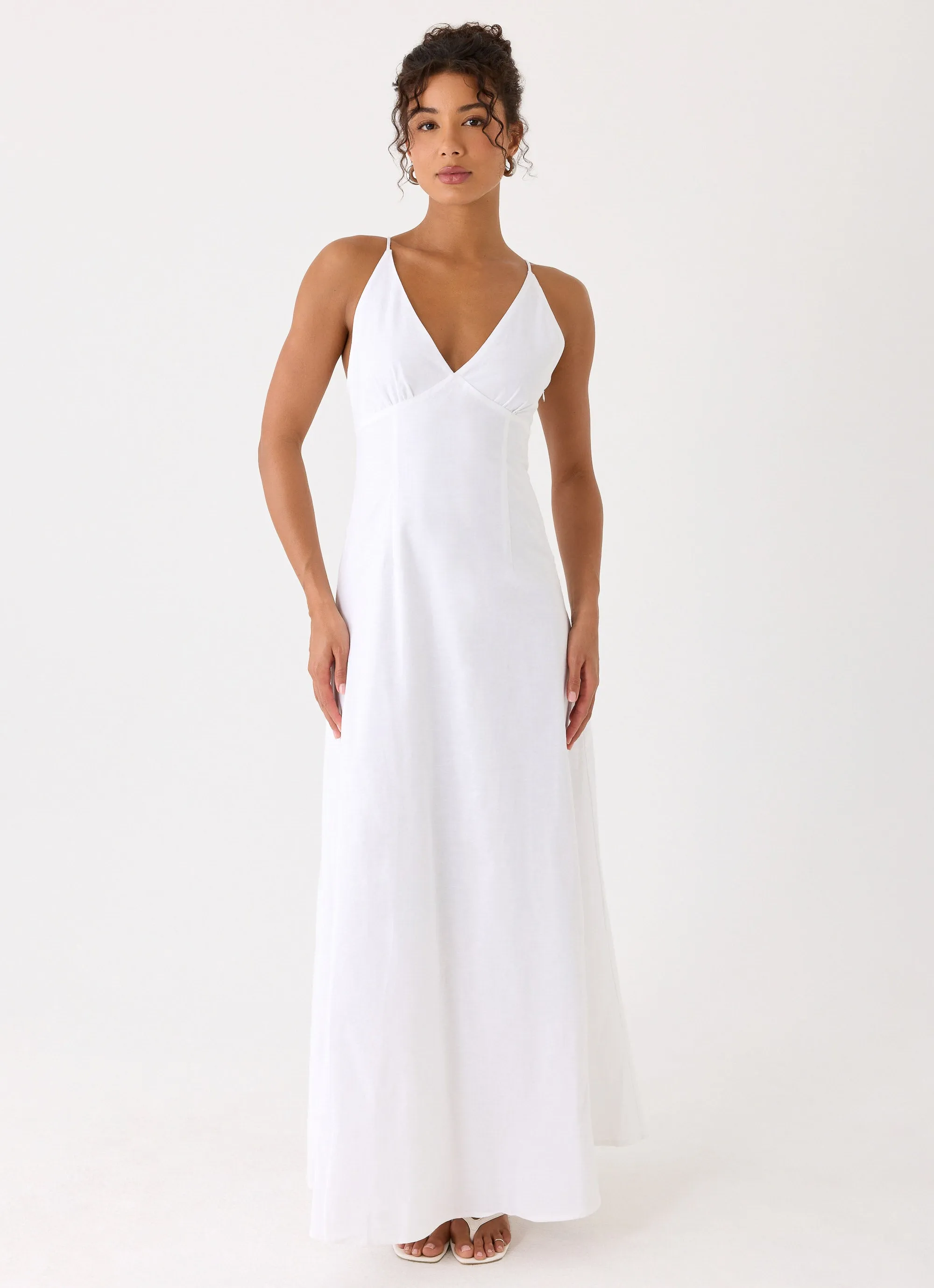 Calianna Linen Maxi Dress - White sold by Peppermayo product image thumbnail 5