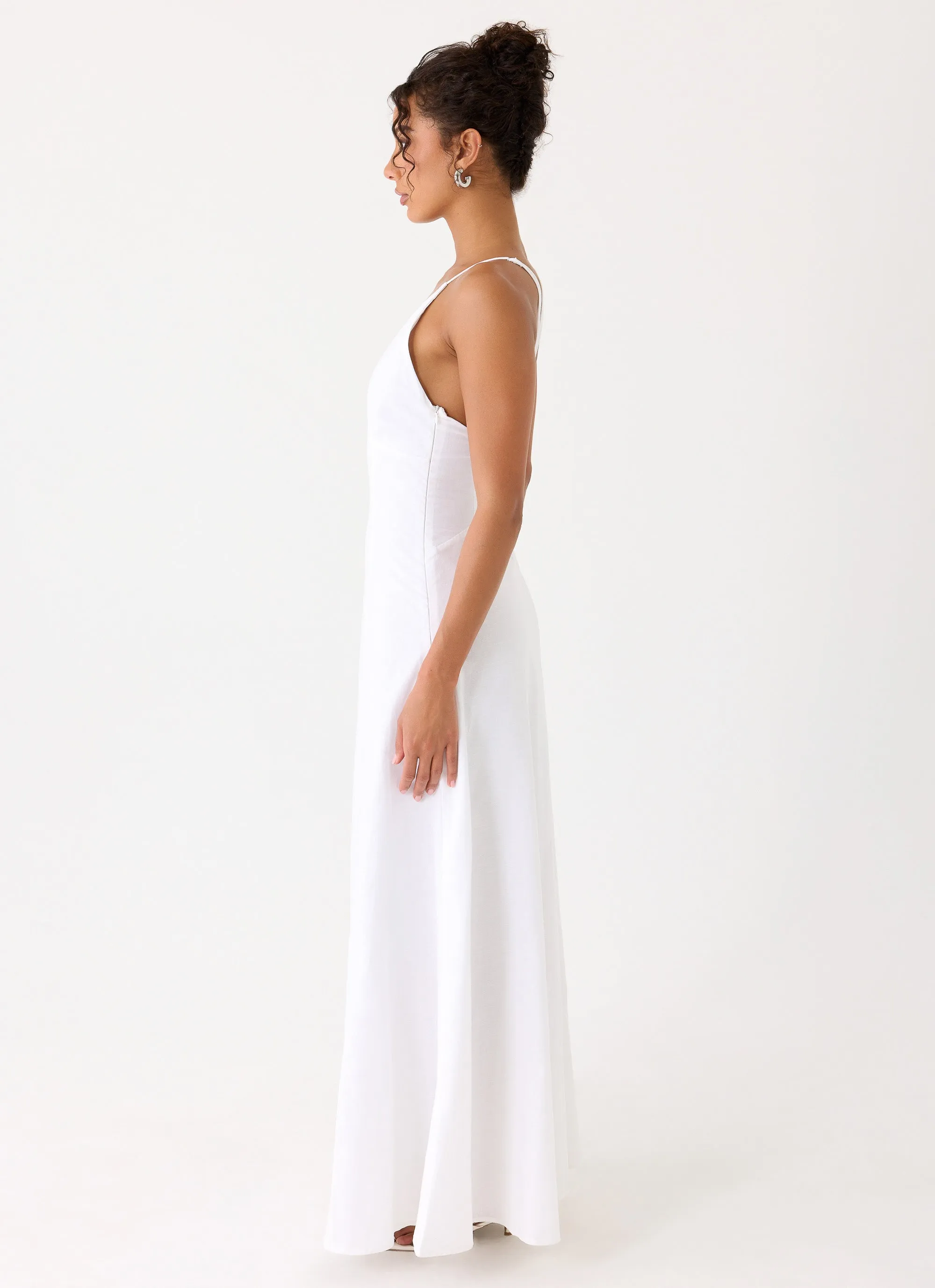 Calianna Linen Maxi Dress - White sold by Peppermayo product image thumbnail 2