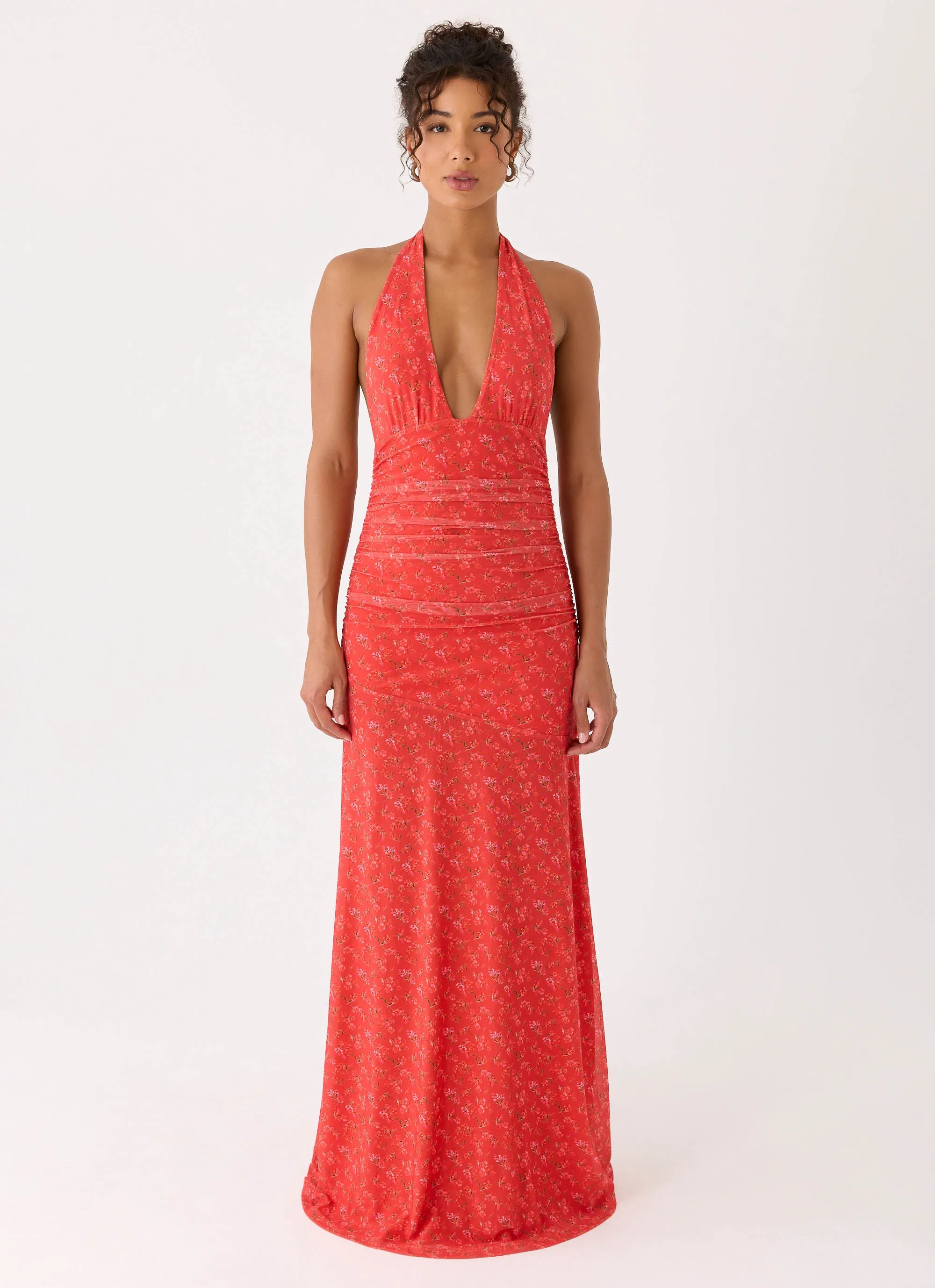 Esme Maxi Dress - Magenta Red Rose sold by Peppermayo product image thumbnail 4