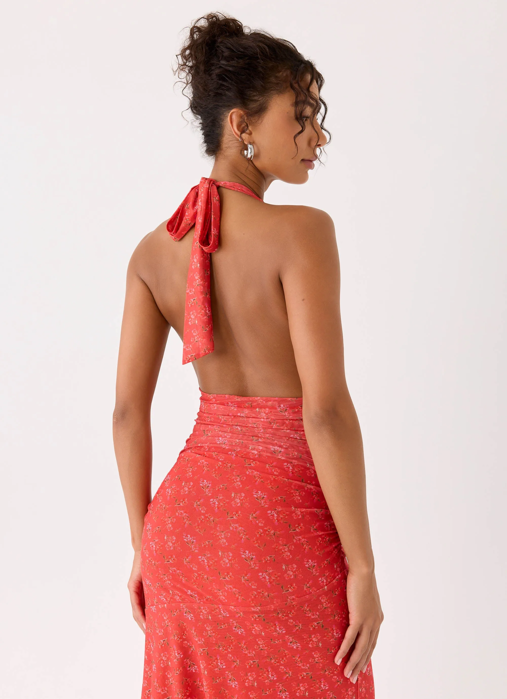 Esme Maxi Dress - Magenta Red Rose sold by Peppermayo product image thumbnail 5