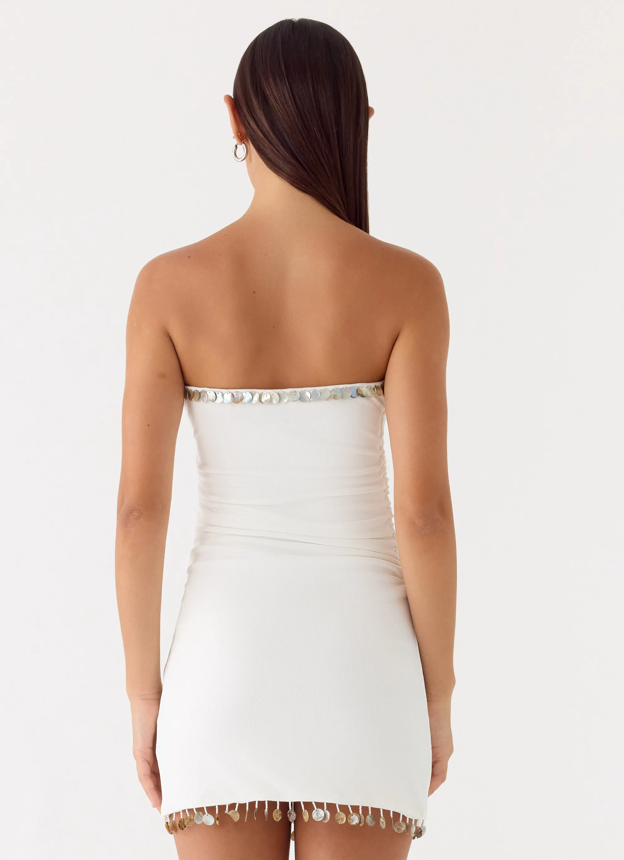 Rhiellie Strapless Mini Dress - White sold by Peppermayo product image thumbnail 5