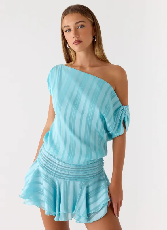 Lowey Mini Dress - Pale Blue sold by Peppermayo