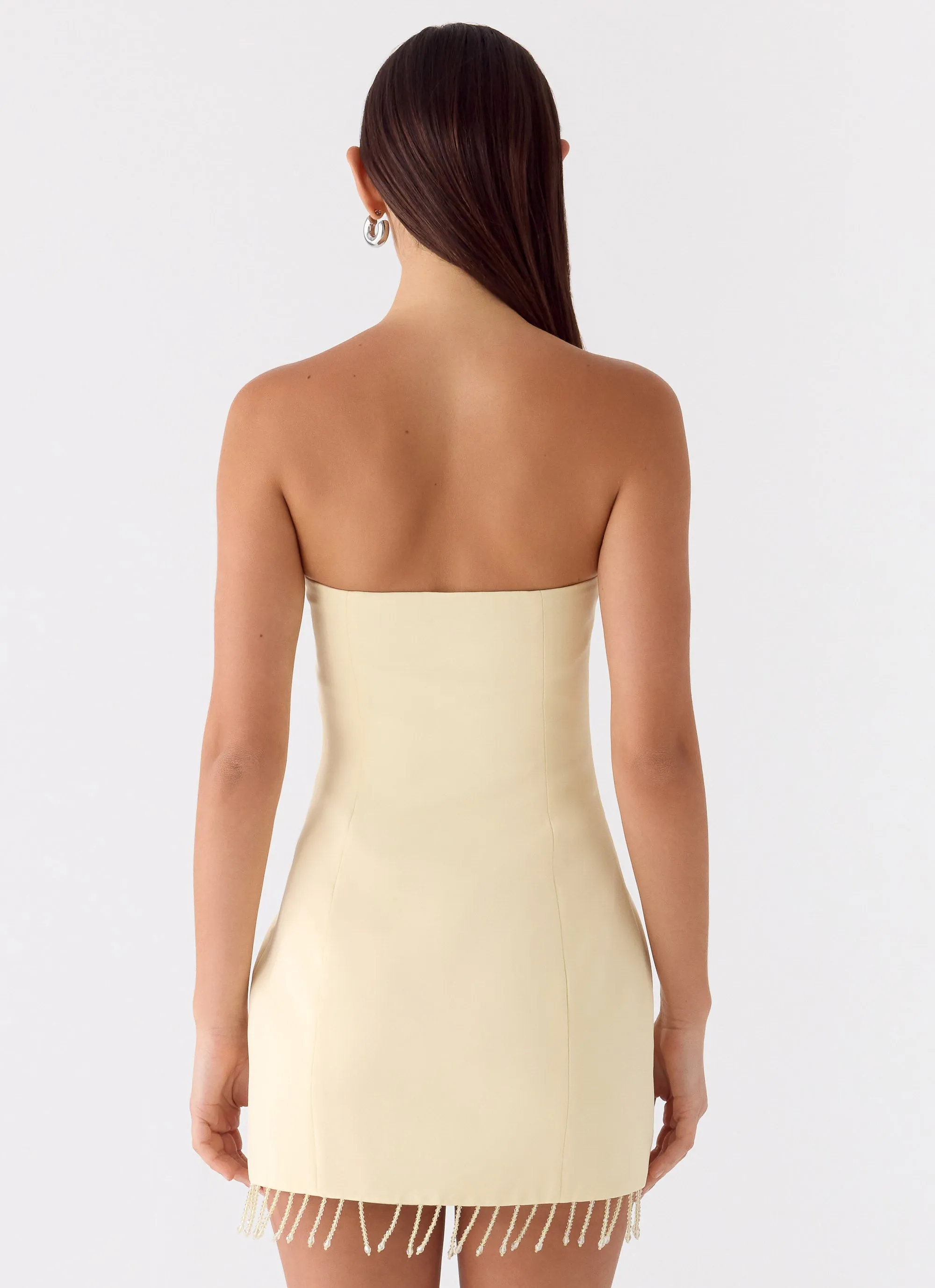 Arista Strapless Mini Dress - Yellow sold by Peppermayo product image thumbnail 3