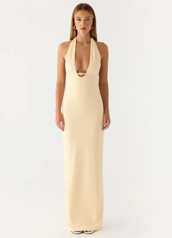 Javana Maxi Dress - Yellow made by Peppermayo