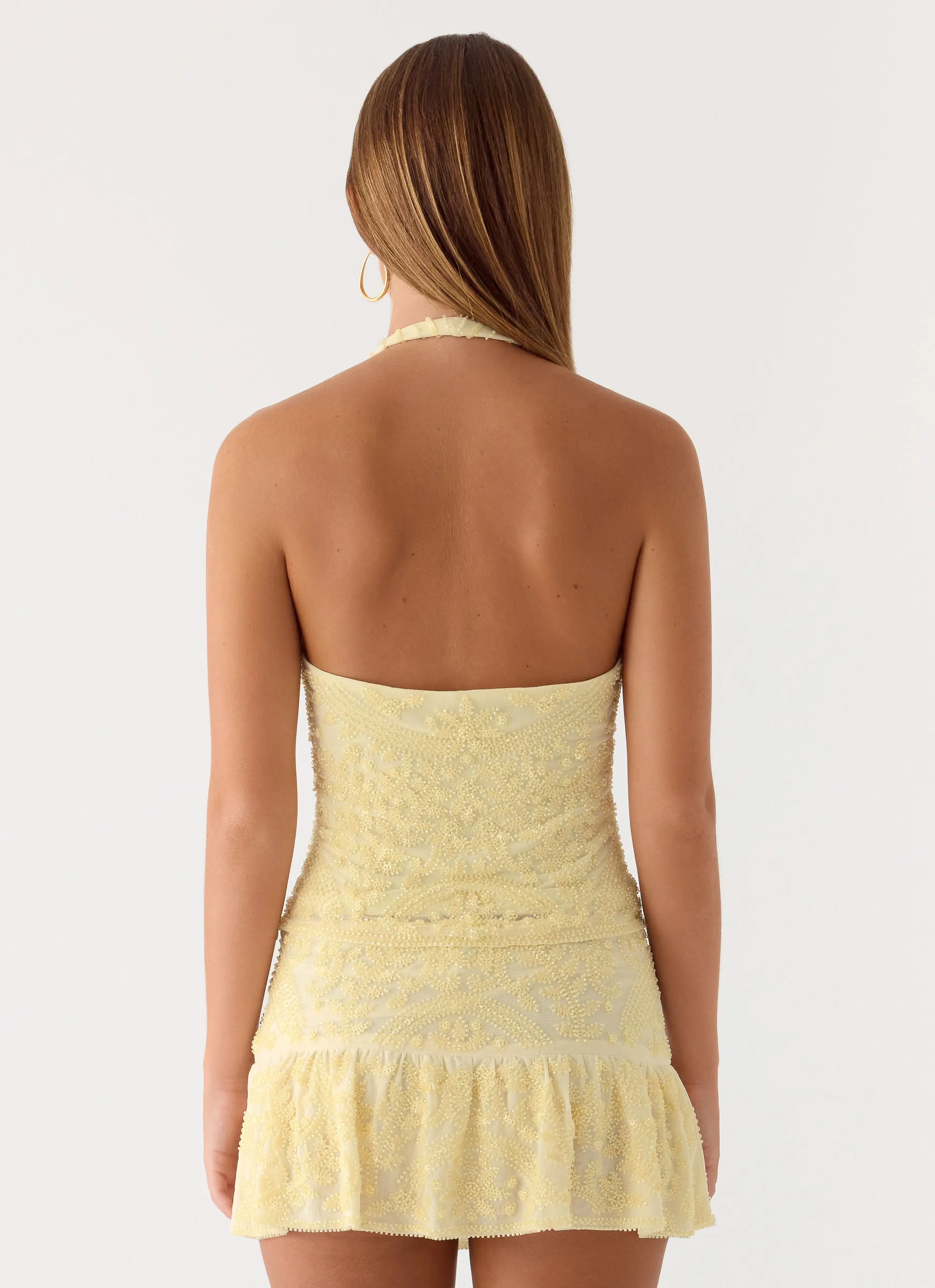 Mimi Beaded Mini Skort - Yellow sold by Peppermayo product image thumbnail 3