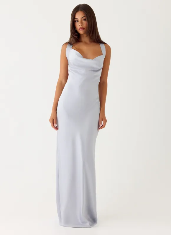 Zandie Maxi Dress - Misty Blue sold by Peppermayo