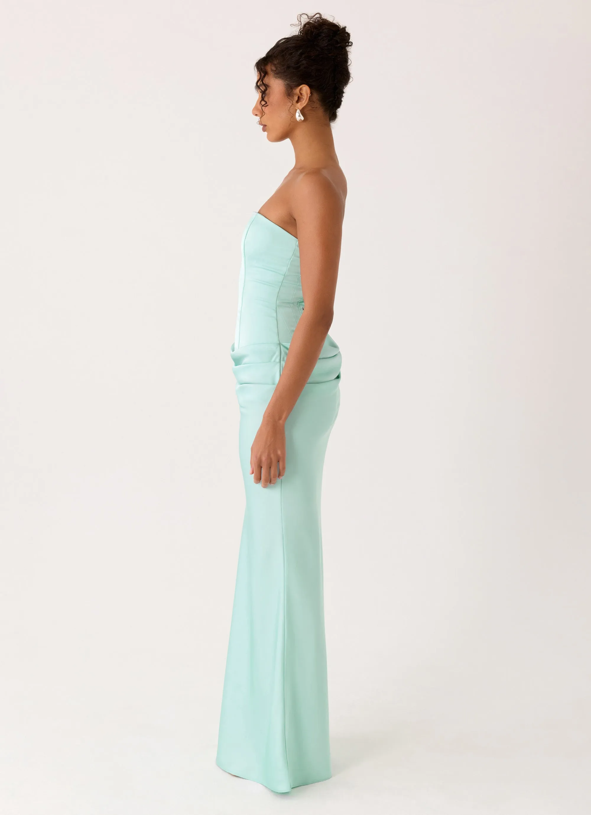 Adara Corset Maxi Dress - Aqua sold by Peppermayo product image thumbnail 3