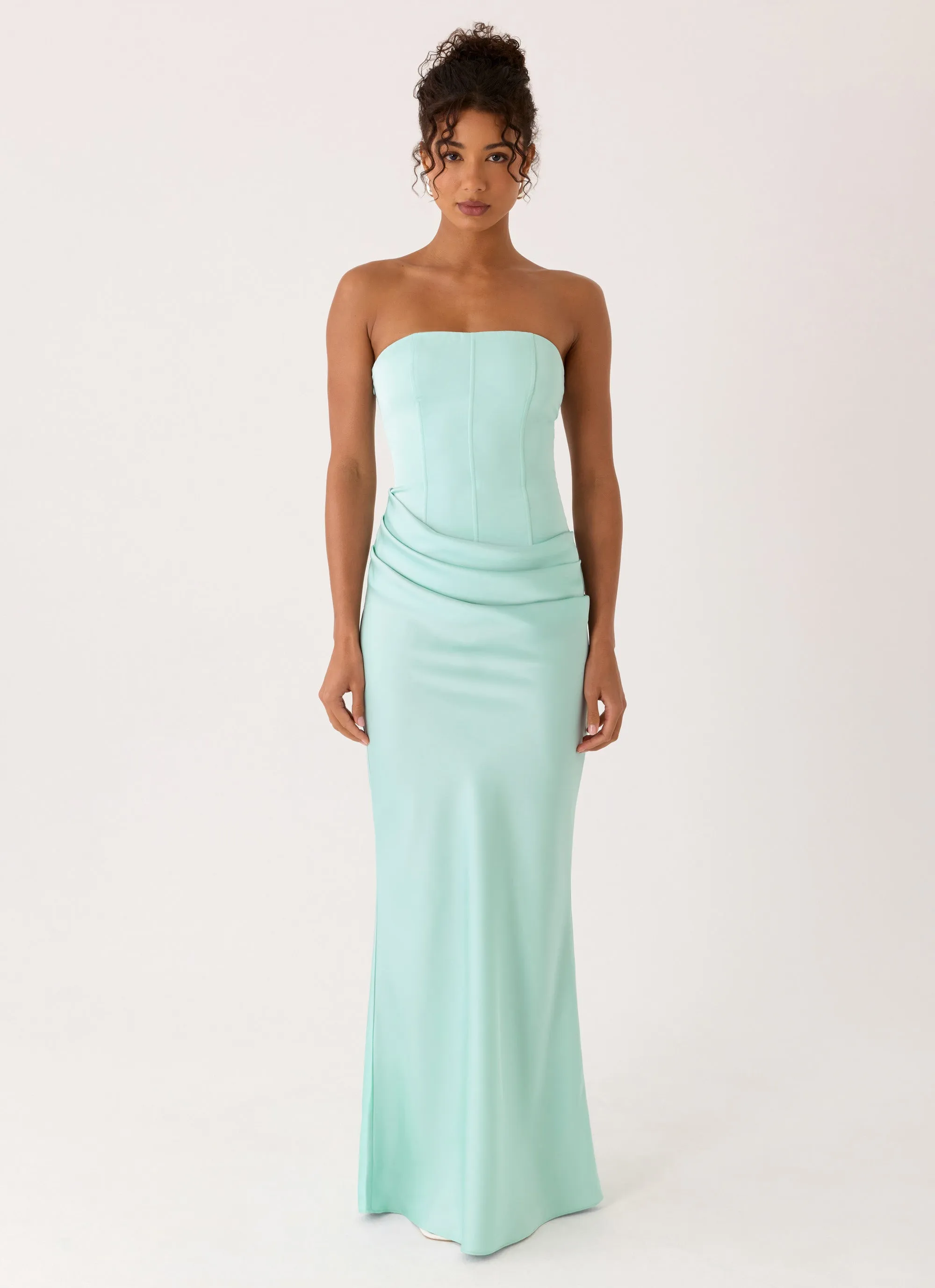 Adara Corset Maxi Dress - Aqua sold by Peppermayo product image thumbnail 5