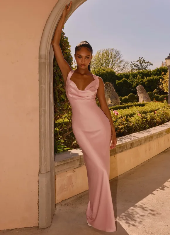 Zandie Maxi Dress - Pink sold by Peppermayo