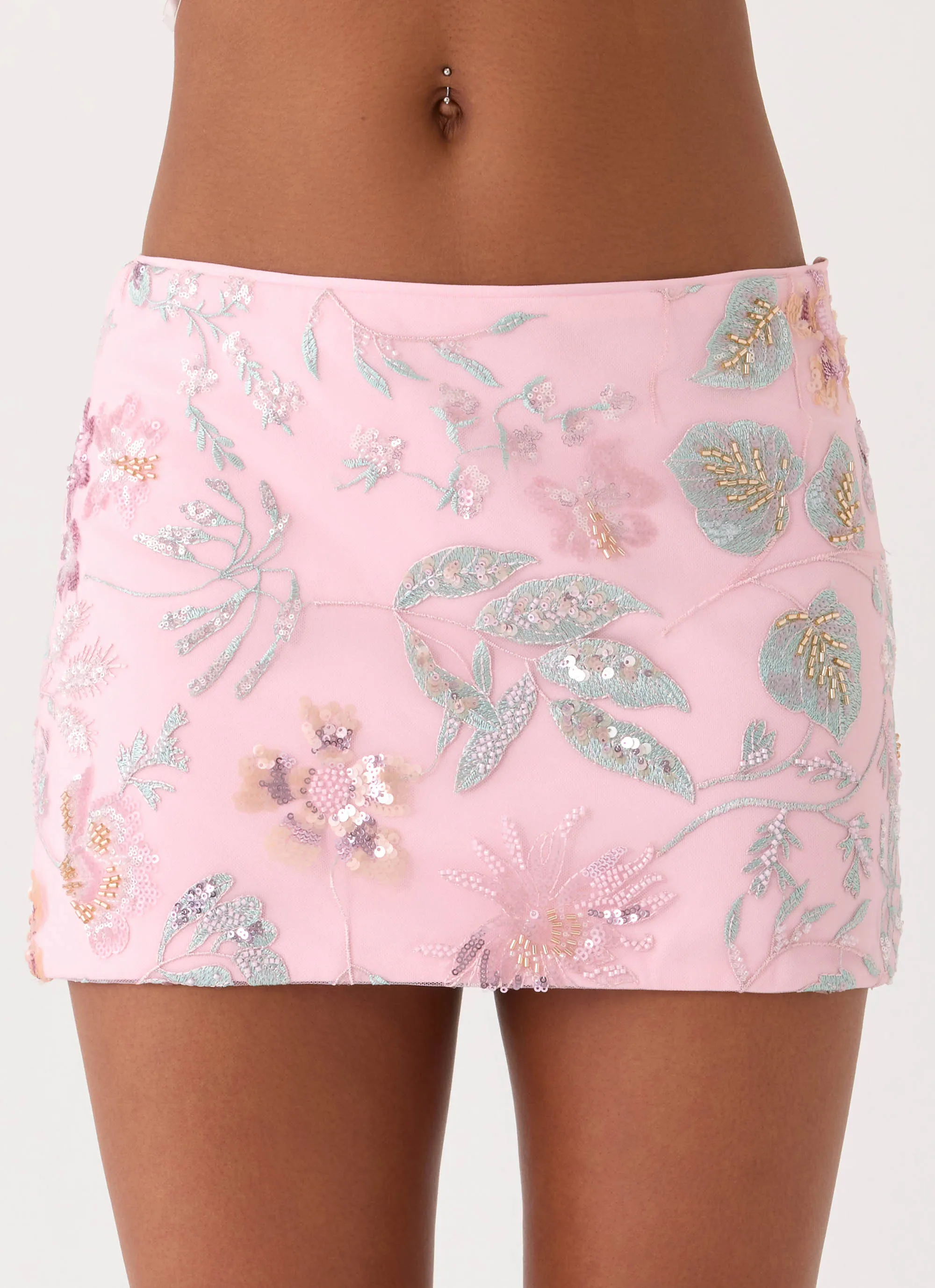 Solaire Low Rise Mini Skirt - Pink sold by Peppermayo product image thumbnail 3