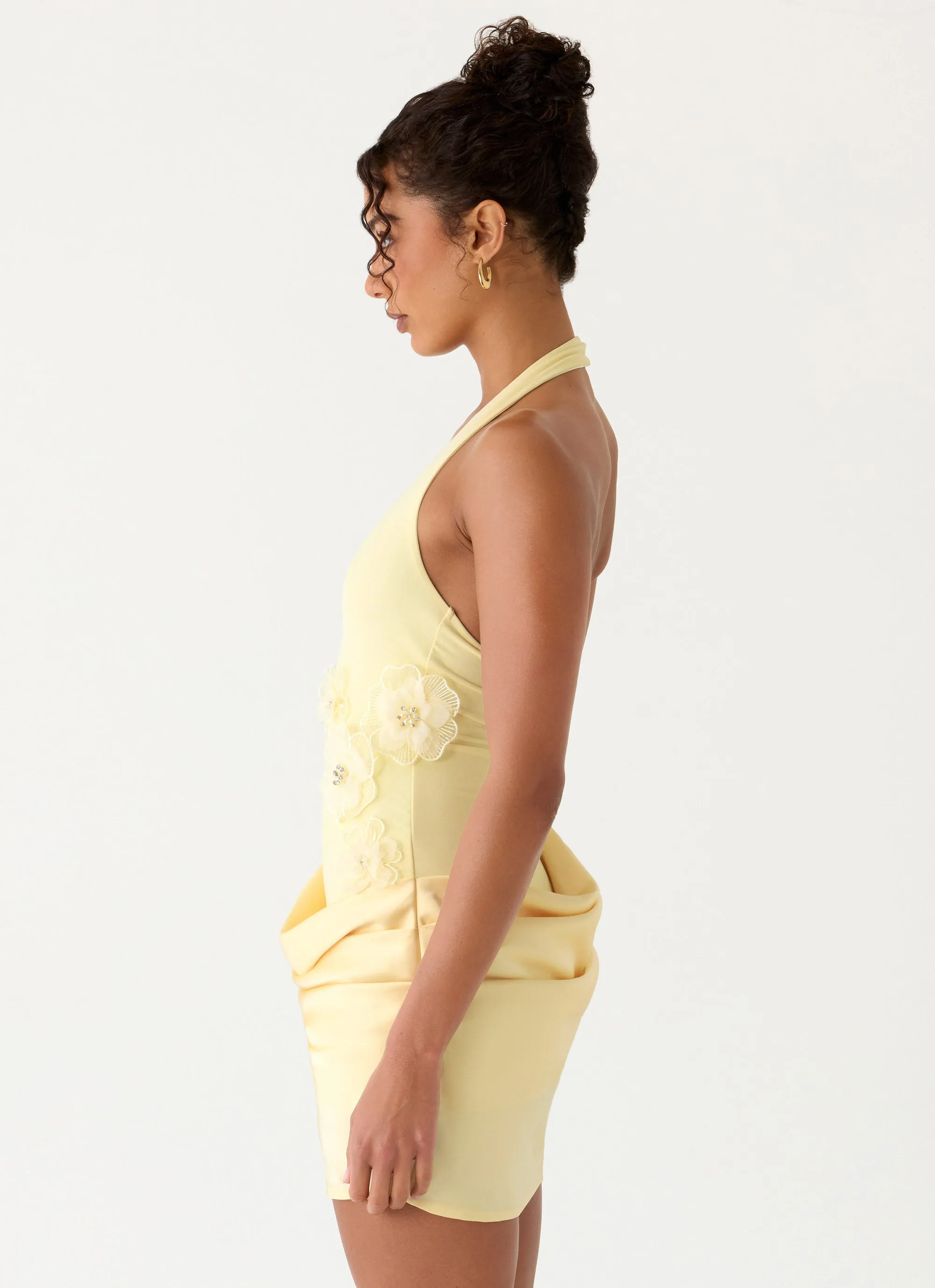 Kimana Halter Mini Dress - Yellow sold by Peppermayo product image thumbnail 5