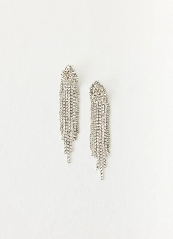 Shine For Me Earrings - Silver sold by Peppermayo