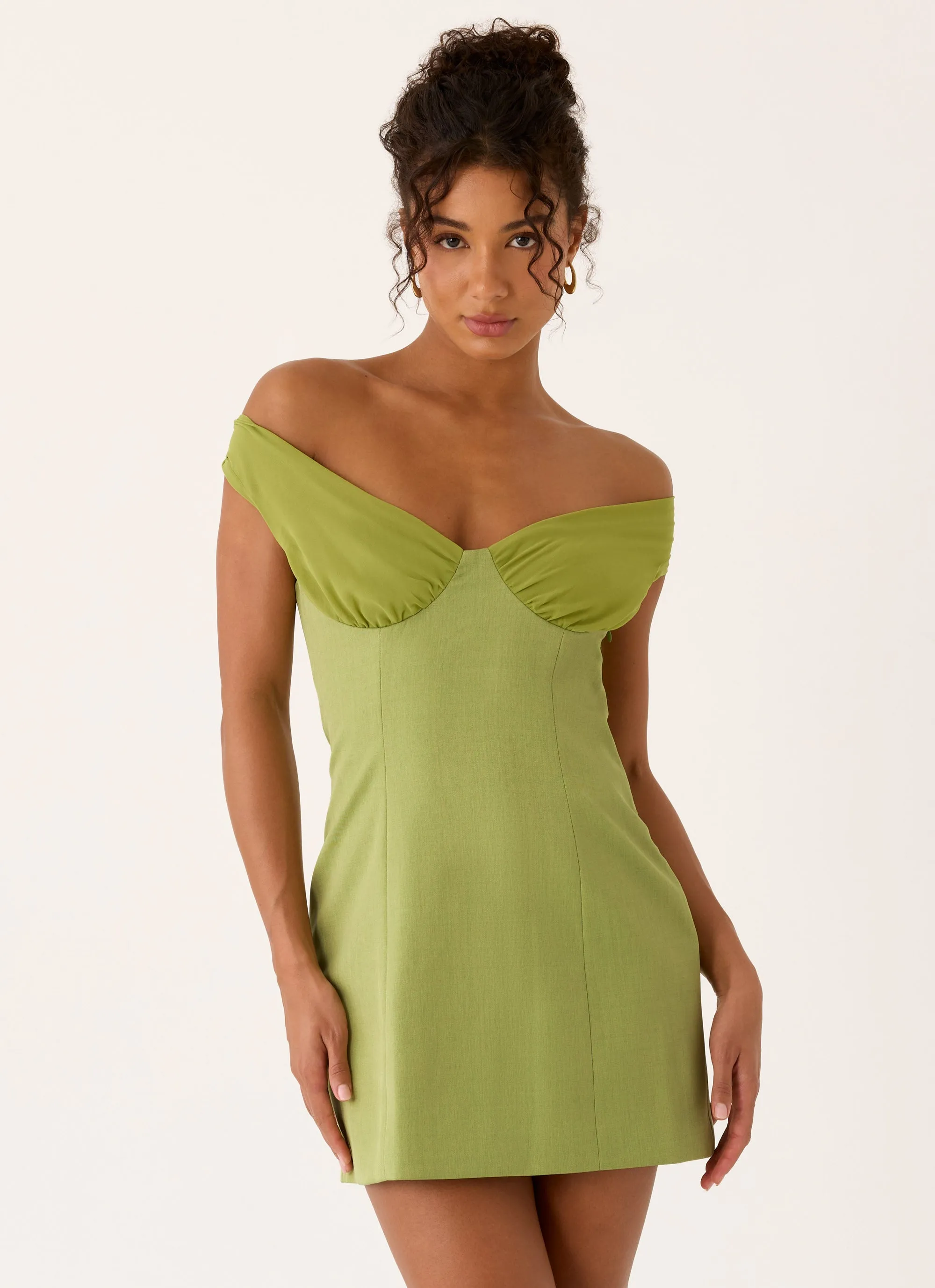 Caterina Mini Dress - Fern Green sold by Peppermayo