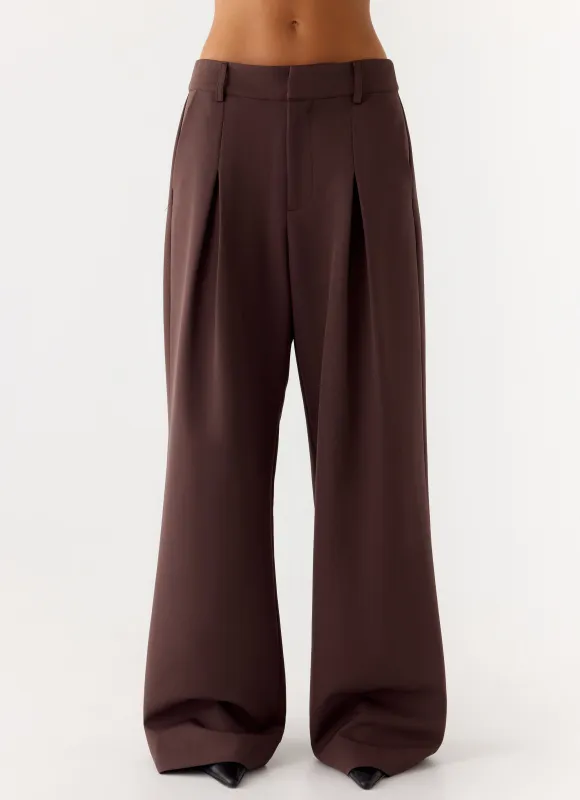 Sora Low Rise Pant - Dark Chocolate made by Peppermayo