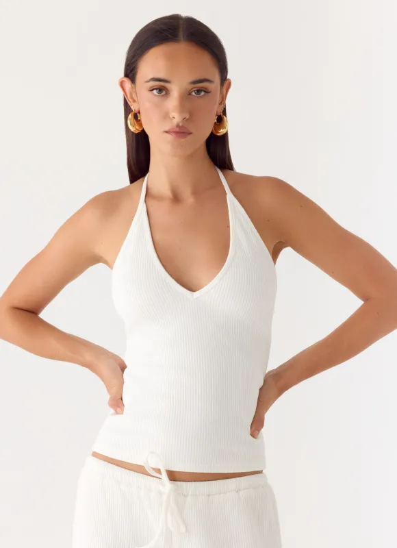 Henry Halter Top - Ivory made by Peppermayo